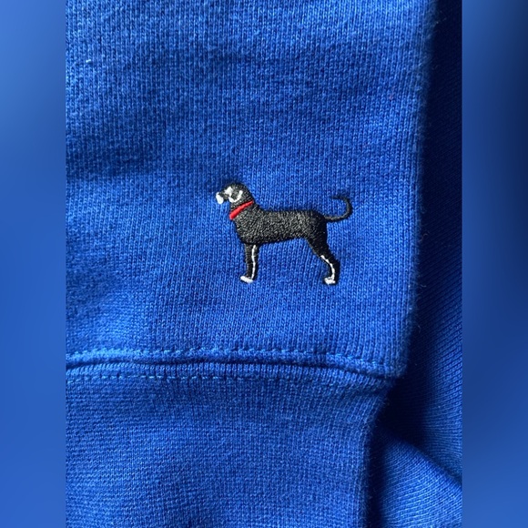 The Black Dog Mock Neck Royal Blue Pullover Heavy Sweatshirt Mens Medium Pockets - Picture 8 of 10
